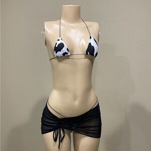 Cow print micro bikini set